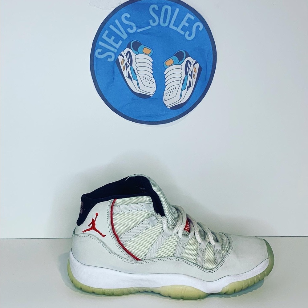 GS Size 7 - Jordan 11 Retro Platinum Tint 2018 Style # 378038-016.